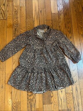 Mayoral Beige and Black Floral Print Casual Dress